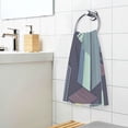 thumbnail image 3 of Yayeee 100% Cotton Hand Towels for Bathroom 16" x 28" Soft Absorbent Kitchen Towel, Cube Stripes, 3 of 7