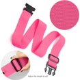 thumbnail image 2 of 2 Piezas Cinturón para Maleta de Equipaje, Correas de Equipaje Ajustables, con Cierre de Hebilla Accesorios de Viaje Cinturones de Seguridad (Rosered), 2 of 5