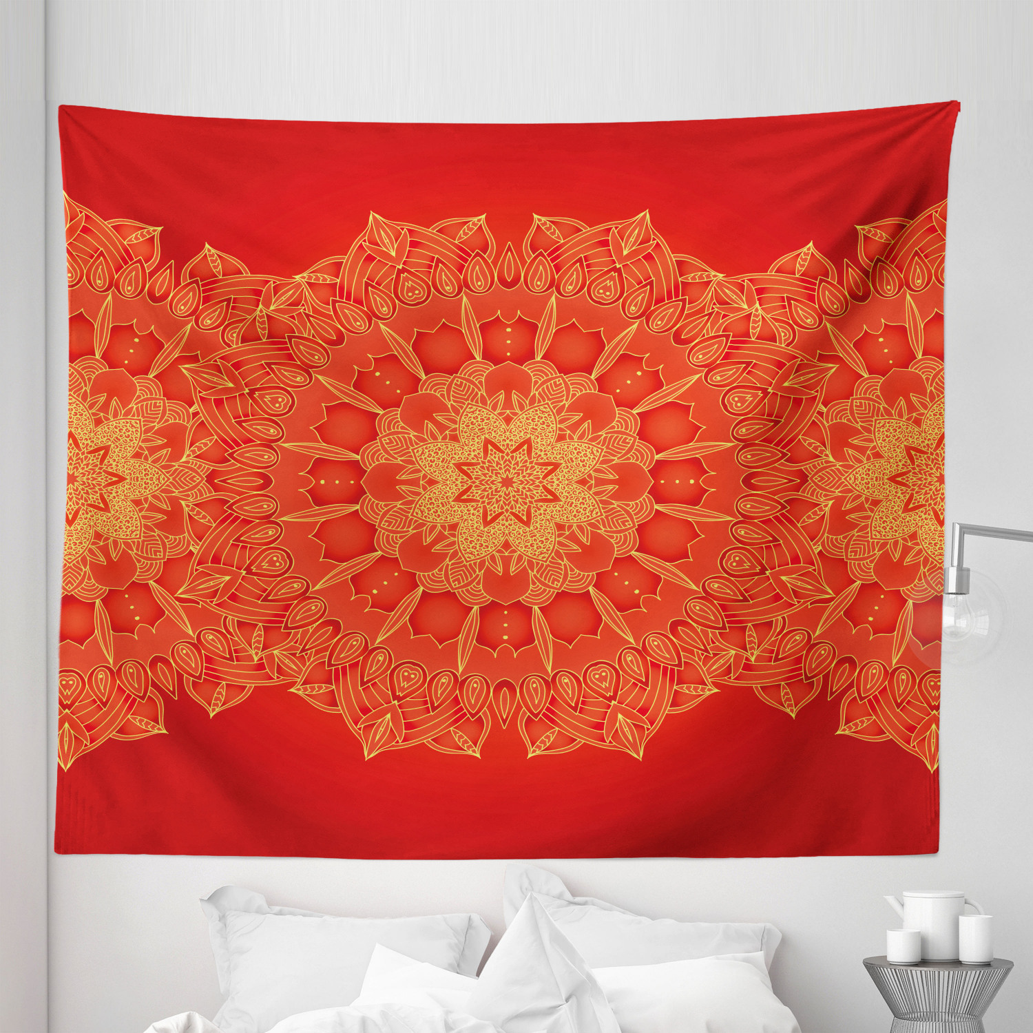 Complex Patchwork Mandala Tapestry, Complex Exposure Swirling Radial Patchwork Fine Art ...