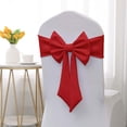 thumbnail image 1 of mfyjkho Lazo elástico sin lazos para respaldo de silla, funda de poliéster con lazos florales, 40 x 15 cm, para banquetes, bodas y eventos (1 unidad), 1 of 6