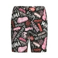 thumbnail image 3 of Picia Various Languages Mother Pajama Shorts for Men, Men's Pajama Bottoms, Sleepwear,Short Pajama Pants-Small, 3 of 9