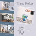 thumbnail image 3 of Island Waste Basket – 4.5L Decorative Plastic Trash Can for Home and Office, 3 of 6