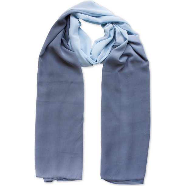 Verona Collection Mujer Hand Dyed Ombre Hijab Bufanda Wrap, Azul, Talla única