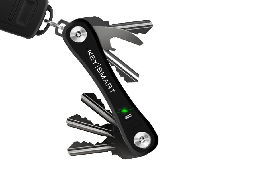 Porte-clés compact Pro de KeySmart à localisation intelligente Tile - Noir