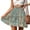 A1-Green, variant on DJskiyers Women's Summer Boho Skirt Floral Print Mini Skirts High Waisted Tiered Skirts