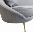 thumbnail image 5 of Pasargad Home Luna Collection Textured Fabric Curved Sofa, Grey, 5 of 8
