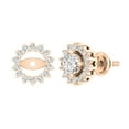 thumbnail image 4 of Dazzlingrock Collection Round White Diamond Removable Jackets for Stud Earrings for Women (0.30 ctw, Color I-J, Clarity I1-I2) in 14K Rose Gold, 4 of 6