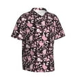 thumbnail image 3 of Xecao Daisies Flowers print Hawaiian shirt - a stylish short-sleeve button-down for men, perfect for casual beach and tropical outings., 3 of 9