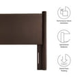 thumbnail image 3 of Headboard, Queen, Brown, Velvet, Hotel Bedroom, Modern Contemporary, HB38162, 3 of 7