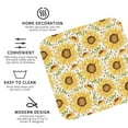 thumbnail image 3 of Lsque Watercolor With Sunflowers Pattern 4" Drink Coasters Set of 4, PVC Leather Absorbent Coasters, Table Coaster Set Decorative Coffee Cup Coasters Housewarming Gift -Square, 3 of 6