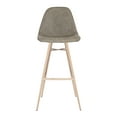 thumbnail image 5 of SAFAVIEH Mathison Contemporary Glam Bar Stool with Foot Rest, Taupe, 5 of 10