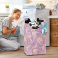 thumbnail image 5 of Yayeee Freestanding Laundry Hamper with Handle Collapsible Large Storage Basket for Clothes, Pastel Pink Marble Pattern, 5 of 7