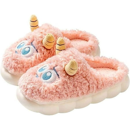 

Women Men Cute Alfin Angle Chic Little Monster Fluffy Slippers Soft Memory Foam Warm House Shoes Indoor