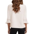 thumbnail image 3 of Qaspx Womens Blouses 3/4 Sleeve Dressy Tops Casual V Neck Office Shirts, 3 of 6