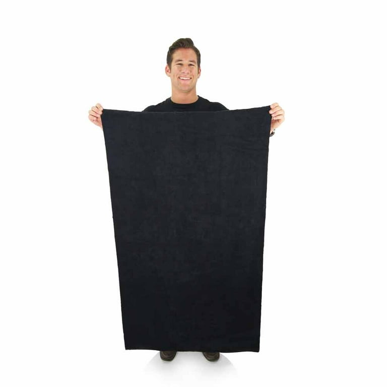 Chemical Guys MIC_808 Elegant Edgeless 51 x 30 Black Microfiber Towel