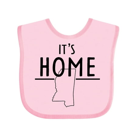 

Inktastic It s Home- State of Mississippi Outline Gift Baby Boy or Baby Girl Bib