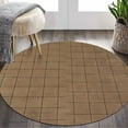 thumbnail image 6 of Teppich Homes Geometric Luxury Under Your Feet Contemporary Area Rug, Brown Geometric, 11' x 11', Handmade, 6 of 6