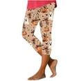thumbnail image 2 of Tnhcen Women's 2025 Halloween Yoga Pants High Waisted Stretch Leggings with Spooky Ghost & Pumpkin Prints – Fall Activewear for Women Sizes S-3XL, 2 of 5