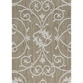 thumbnail image 2 of 8.5' Taupe Round Polypropylene Area Throw Rug, 2 of 3