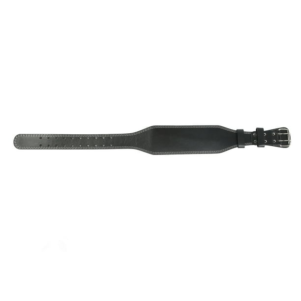 Cinturón de fitness de PU para hombres, cinturón de levantamiento de pesas para entrenamiento de peso muerto, equipo de protección deportivo para sentadillas, color negro