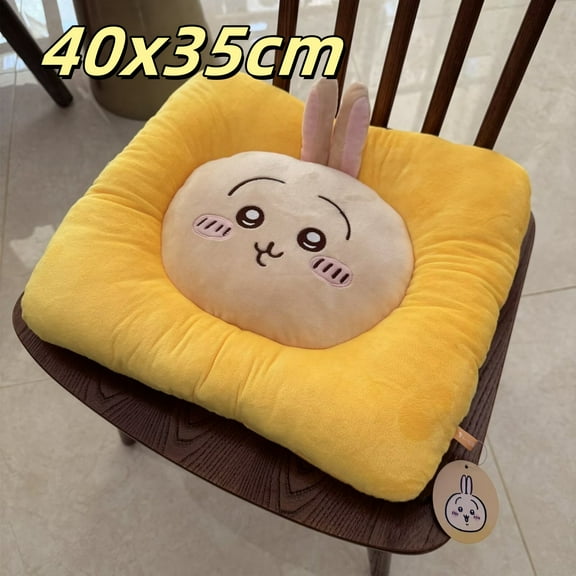 Kawaii Chiikawa Seat Cushion Usagi Hachiware Stuffed Flower Sitting Cushion Back Cushion Chair Sofa Home Decor Gifts