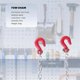 thumbnail image 4 of 1:10 RC Crawler Accessories Tow Chain with Trailer Hook for Axial SCX10 90046 TAMIYA CC01 RC4WD D90, 4 of 5