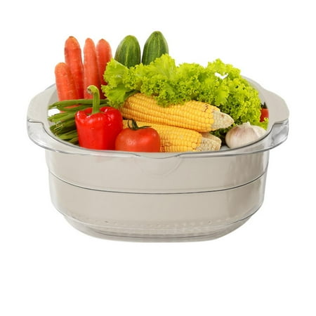 

Younar Draining Bowl 2-in-1 Detachable Colanders Strainers Set Multifunctional Washing Strainer Set Washing Basket for Drain Basin and Basket for Fruits Vegetables newcomer