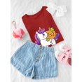 thumbnail image 3 of Cute Unicorn And Pumpkin Pals T-Shirt Toddler -Image by Shutterstock,  4 Toddler, 3 of 4
