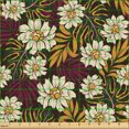 thumbnail image 2 of Ambesonne Tropical Abstract Fabric by the Yard Upholstery, Family Memories, 3 Yards, Apricot Beige and Maroon, 2 of 5