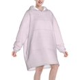 thumbnail image 2 of Light Purple Print Oversized Blanket Hoodie, Wearable Blanket Adult For Women Men And Teenager, Super Soft Warm Flannel Fluffy Hooded Blankets Sweatshirt With Big Pocket, 2 of 8