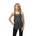 thumbnail image 2 of Thread Tank Vacation Twice A Year Women's Sleeveless Flowy Racerback Tank Top Charcoal Small, 2 of 5