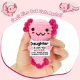 thumbnail image 2 of Juguete de peluche con forma de axolotl hecho a ganchillo para hija de mamá y papá, 2 of 7