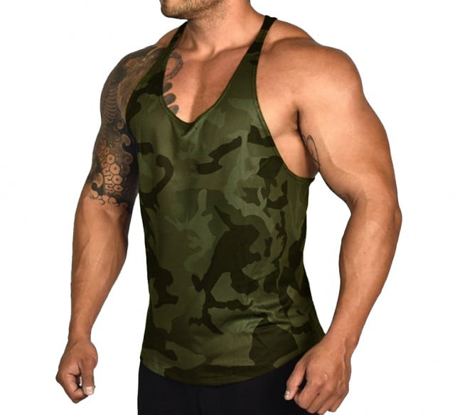 Men's Tank Top Sleeveless Vest T-Shirt Muscle Camo Gym Hoodie Bodybuilding 