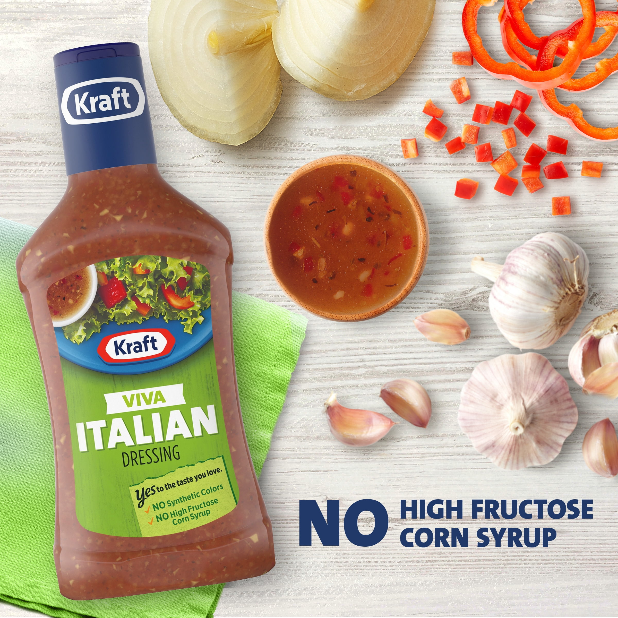 Kraft Viva Italian Salad Dressing, 16 fl oz Bottle