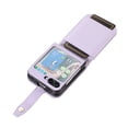 thumbnail image 4 of TECH CIRCLE Cover for Samsung Galaxy Z Flip3 Case with Shoulder Strap+Wristlet, Elegant Phone Handbag Design Multiple Card Slots Pocket Wallet Case for Galaxy Z Flip 3 Full Protective Shell-Lavender, 4 of 8