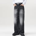 thumbnail image 7 of GrmtClth Y2k Baggy Flared Jeans for Men Casual 90s Vintage Bell Bottom Jeans Wide Leg Denim Pants Trendy Relaxed Fit Grunge Pants M, 7 of 7