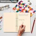 thumbnail image 4 of FORMRS 1-Subject Spiral Notebook 8" x 5" College Ruled 60 Refillable Sheet A5 Hard Cover, 2 Pack, White Colorful Circles, 4 of 7