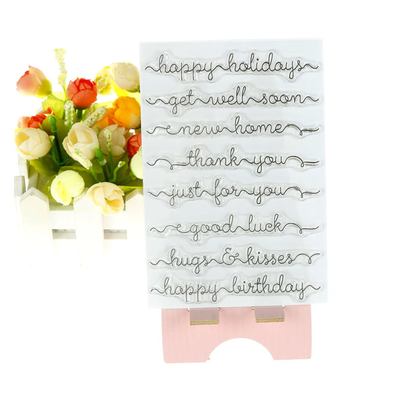 English greetings Transparent Silicone Clear Stamps for Scrapbook Album Cards Jy 