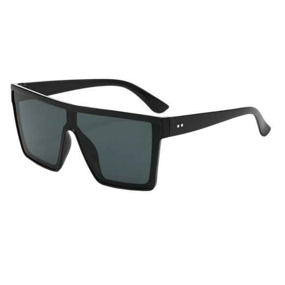 HEVRJEWJD Square Oversized Sunglasses for Women Men Fashion Flat Top Big Black Frame Shades Everyday Use Black 14.5cm