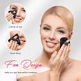 thumbnail image 5 of 6 Pcs Powder Puff Black Triangle Soft Makeup Powder Puff Face Makeup Sponge Puff Velour Makeup Puff Pure Cotton Powder Puff for Loose Mineral Powder Cosmetic Body Contouring Tools, 5 of 5