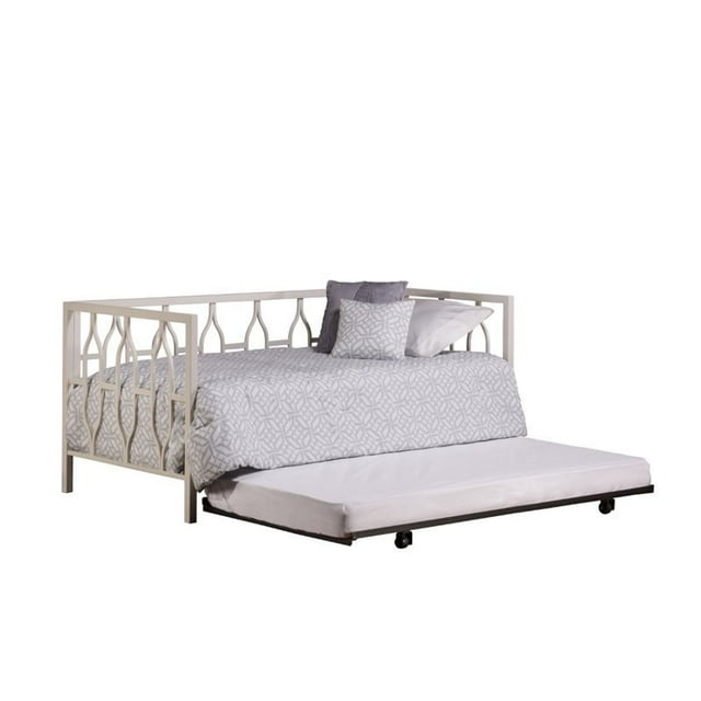Hillsdale Lit de Repos Hayward avec Gigogne et Plate-Forme de Suspension en Blanc