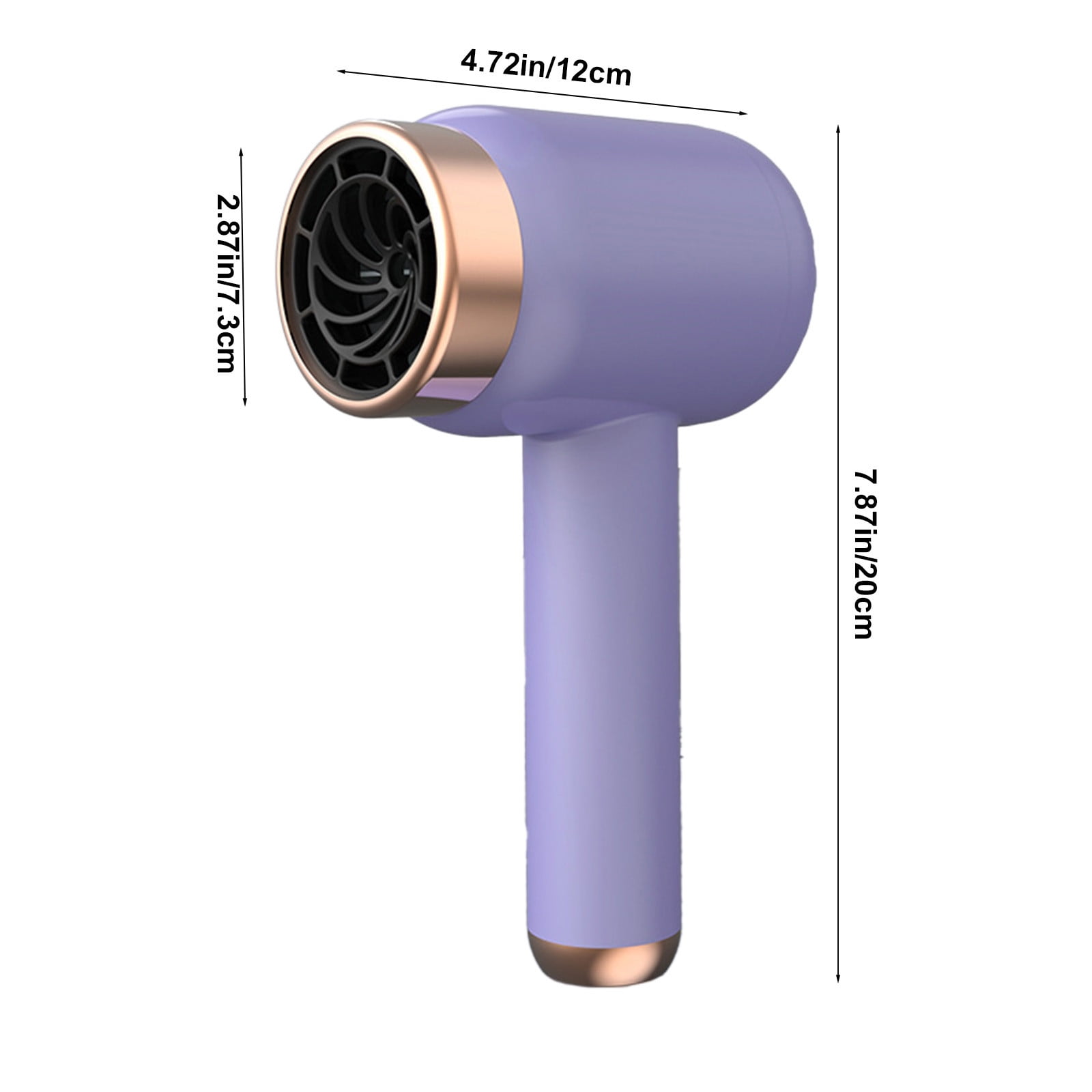 Snmubt Wireless Hair Dryer Rechargeable Portable Hair Dryer 3 Speed Adjustment Travel Blow Dryer Battery Operated Hair Dryer For Dorm Outdoor Camping Travel (Purple)