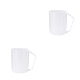 thumbnail image 1 of Matsuzay Vasos de plástico para baño de nuevo estilo, soporte para cepillo de ecológico, taza para enjuagar, cepillo para enjuague, blanco 2piezas, 1 of 6