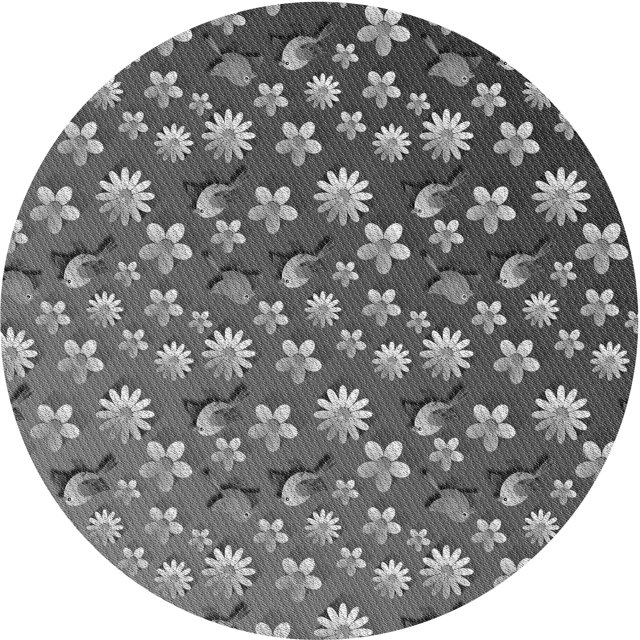 Ahgly Company Tapis d'Intérieur Lavable en Machine Carré Noir Transitionnel, 3 Pieds Carré