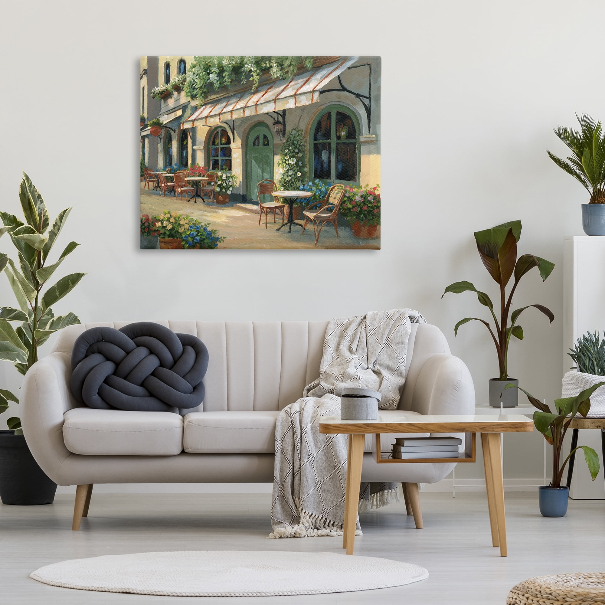 Stupell Industries Cozy Cafe Sunlit Patio Canvas Wall Art, design by Nan