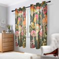 thumbnail image 2 of Yayeee Window Curtains Light Filtering 63"x52" Grommet Panel Pair Home Living Room Decor, Colorful Mushroom, 2 of 7