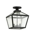 thumbnail image 3 of Woodstock 3-Light Outdoor Ceiling Light in Black, 3 of 6