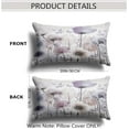thumbnail image 2 of Brown Cream Grey Pink Pillow Covers Watercolor Flower Couch Pillow Cases Rustic Abstract Modern Throw Pillows Set of 2 Farmhouse Home Decor for Room Bedroom Bed Cushion Outdoor 18x18'''', 2 of 6