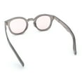 thumbnail image 7 of Vintage Style Iconic Keyhole Horn Rim Plastic Round Hipster Sunglasses [Slate Pink], 7 of 7