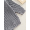 thumbnail image 6 of Gzhioc Infant Baby Boys Girls Fall Romper 0 3 6 9 12 18 24 Months Knitting Ribbed Surface Round Neck Long Sleeve Solid Color Crotch Button Bodysuit, 6 of 8